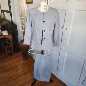 Ann Taylor Light Gray, Lightweight Wool Stretch Suit Sz 4 Tall